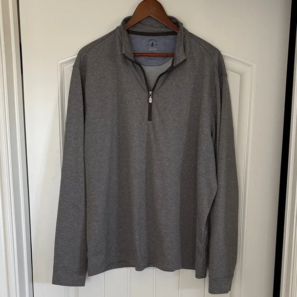 Johnnie-O Top Shelf Farber Gray‎ Performance 1/4 Zip Golf Pullover Mens Size XL - Picture 2 of 11